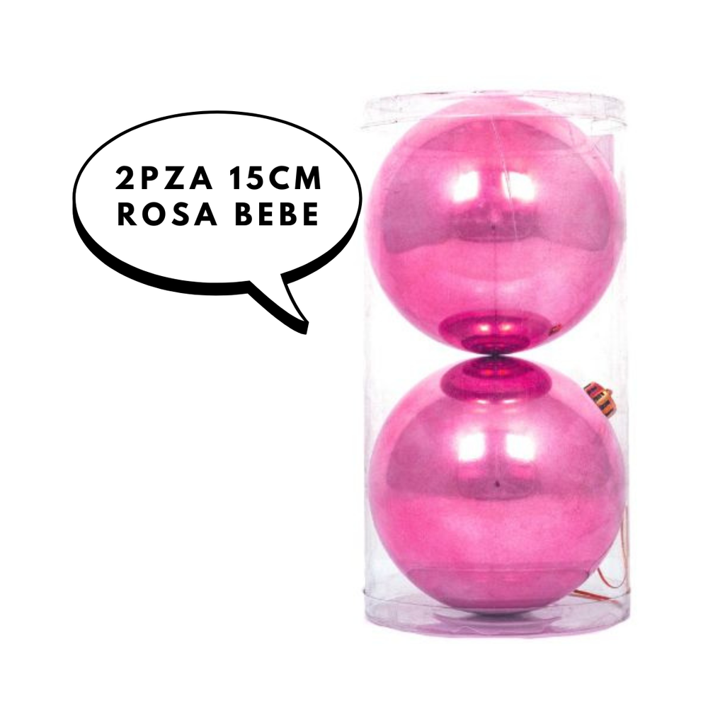 2pza 15cm Rosa bebe