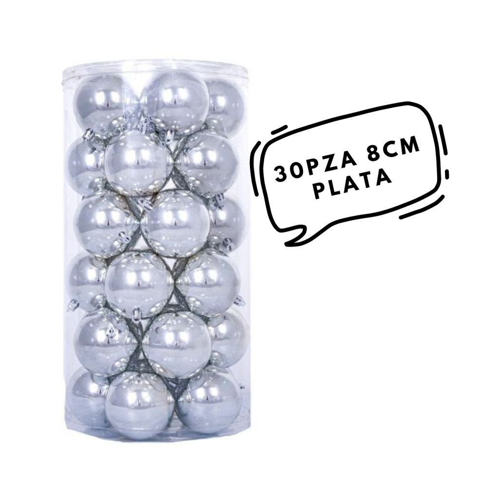 30pza 8cm Plata