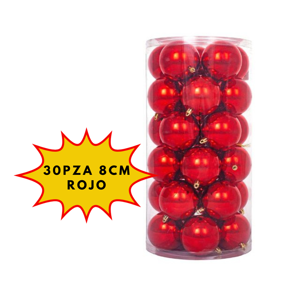 30pza 8cm Rojo