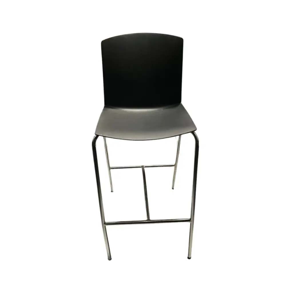 Silla alta de plastico Gris oscuro