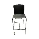 Silla alta de plastico Gris oscuro