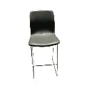 Silla alta de tipo cuero Gris