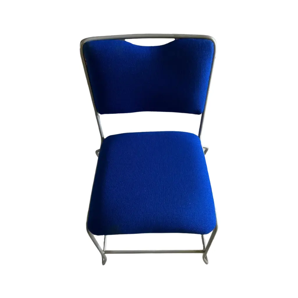 Silla de tela acojinada Azul