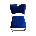 Silla de tela acojinada Azul