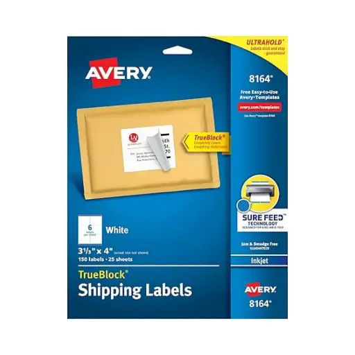 [MY0043] Etiquetas 8.5x10.2 Avery 8164 150 etiquetas 25 hojas