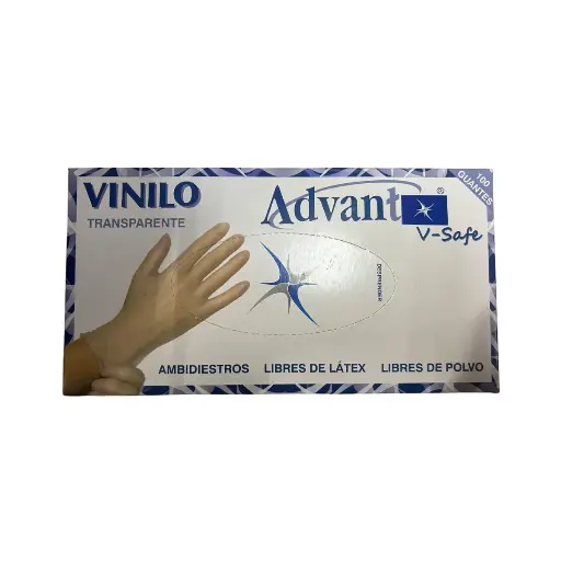 [MY0060] Guantes de vinilo Advant 203614 Transparente 100pzs