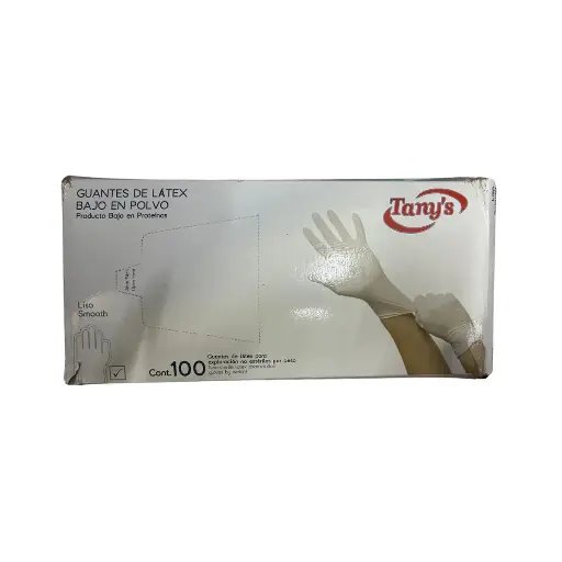 [MY0061] Guantes de látex Tany´s Bajo en polvo 100pzs