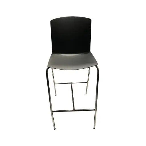 [MY0069] Silla alta de plastico Gris oscuro