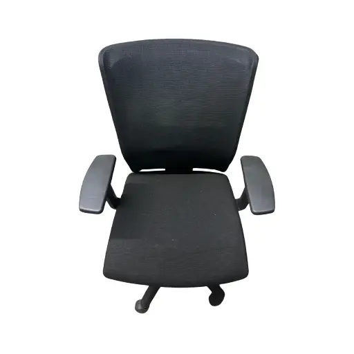 [MY0071] Silla con respaldo de malla Negro