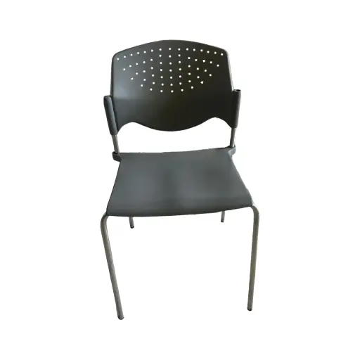 [MY0075] Silla de plastico perforado Gris