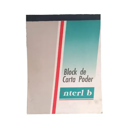 [MY0078] Block de carta poder Interlib 0107 Tamaño carta