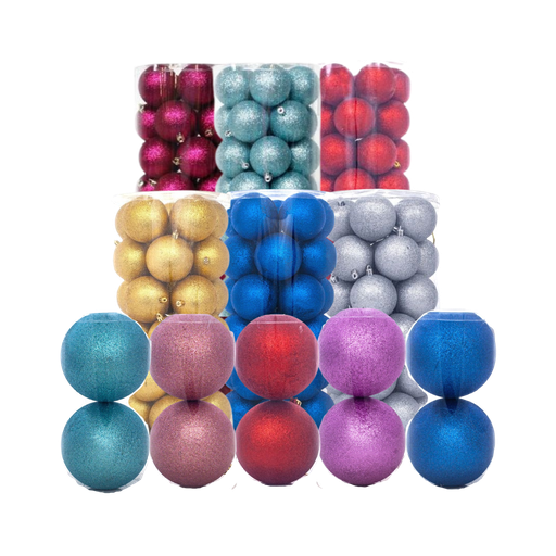 Esfera de navidad con diamantina